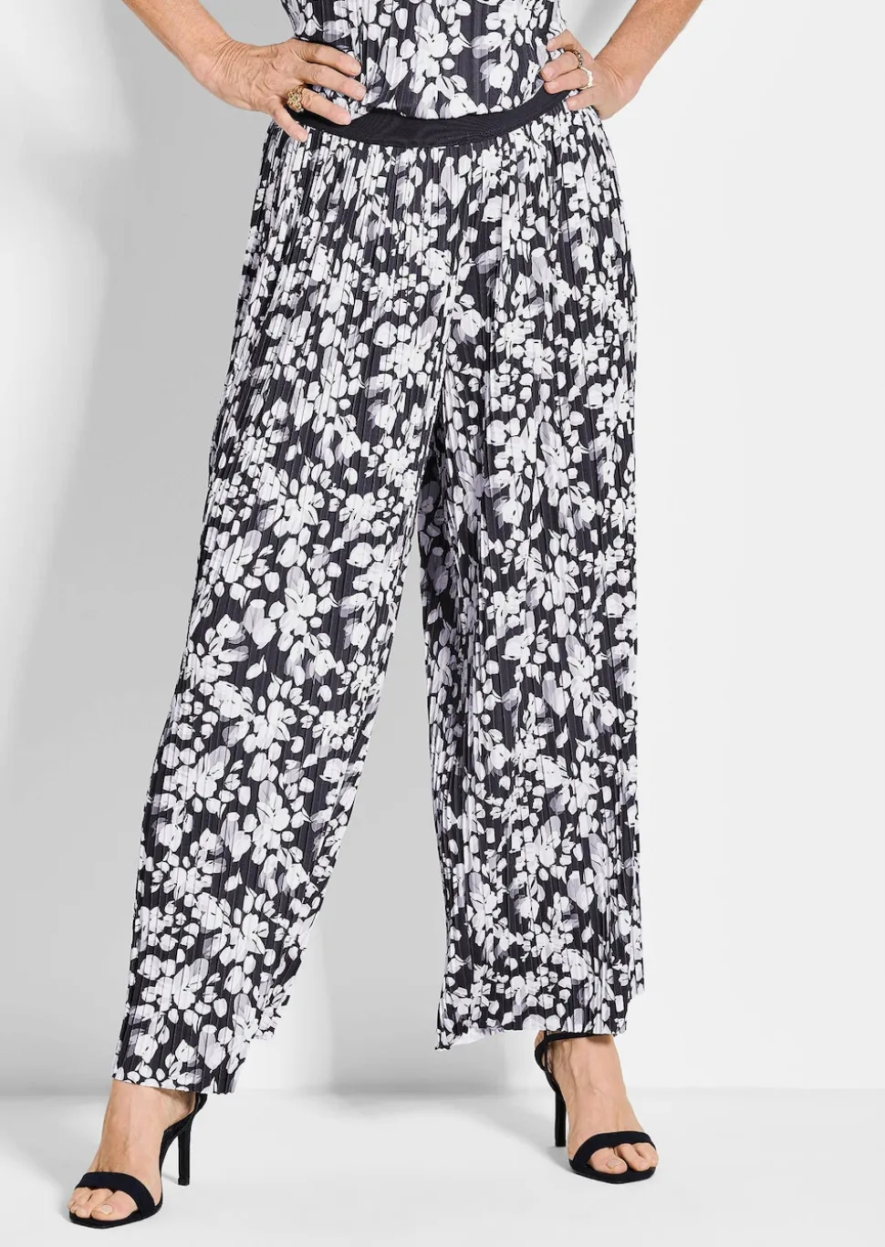 Pantalon plissé VERA à imprimé floral