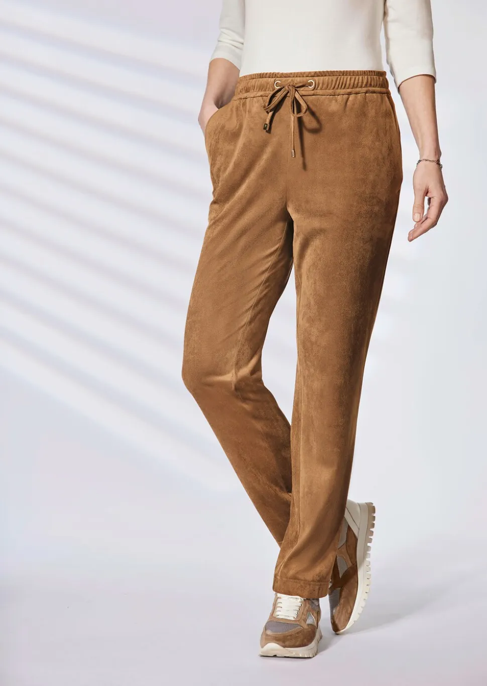 Pantalon SARA d'aspect velours