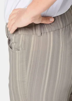 Pantalon structuré en tissu élastique