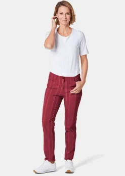 Pantalon structuré en tissu élastique