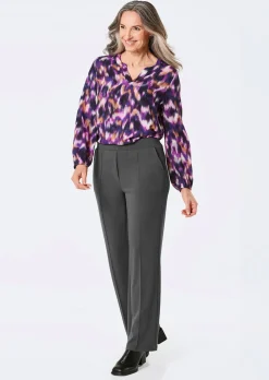 Pantalon à taille élastique avec pinces