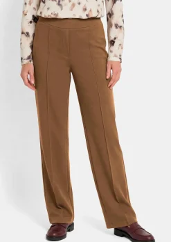 Pantalon à taille élastique avec pinces