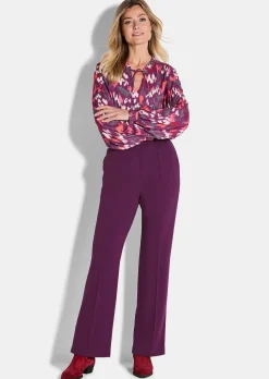 Pantalon à taille élastique avec pinces