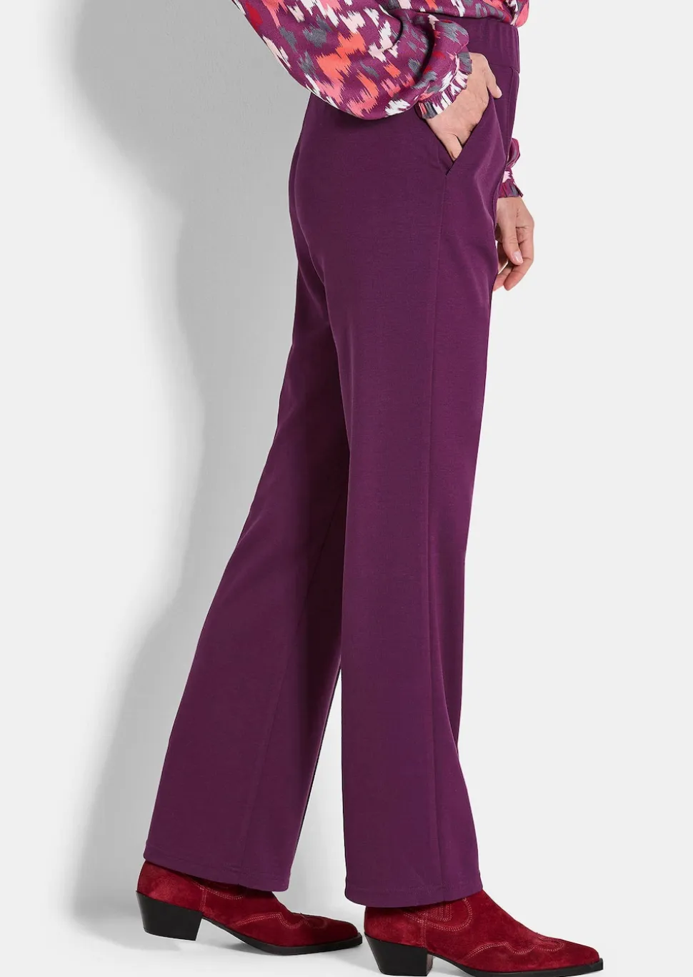 Pantalon à taille élastique avec pinces