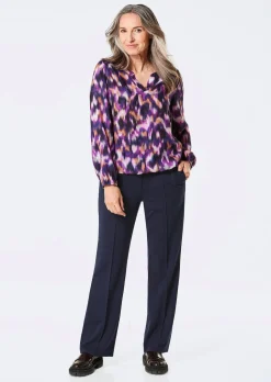 Pantalon à taille élastique avec pinces