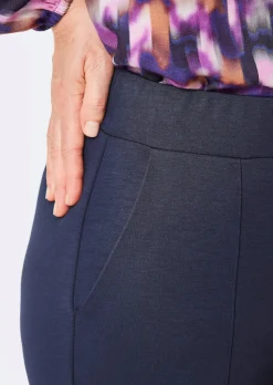 Pantalon à taille élastique avec pinces