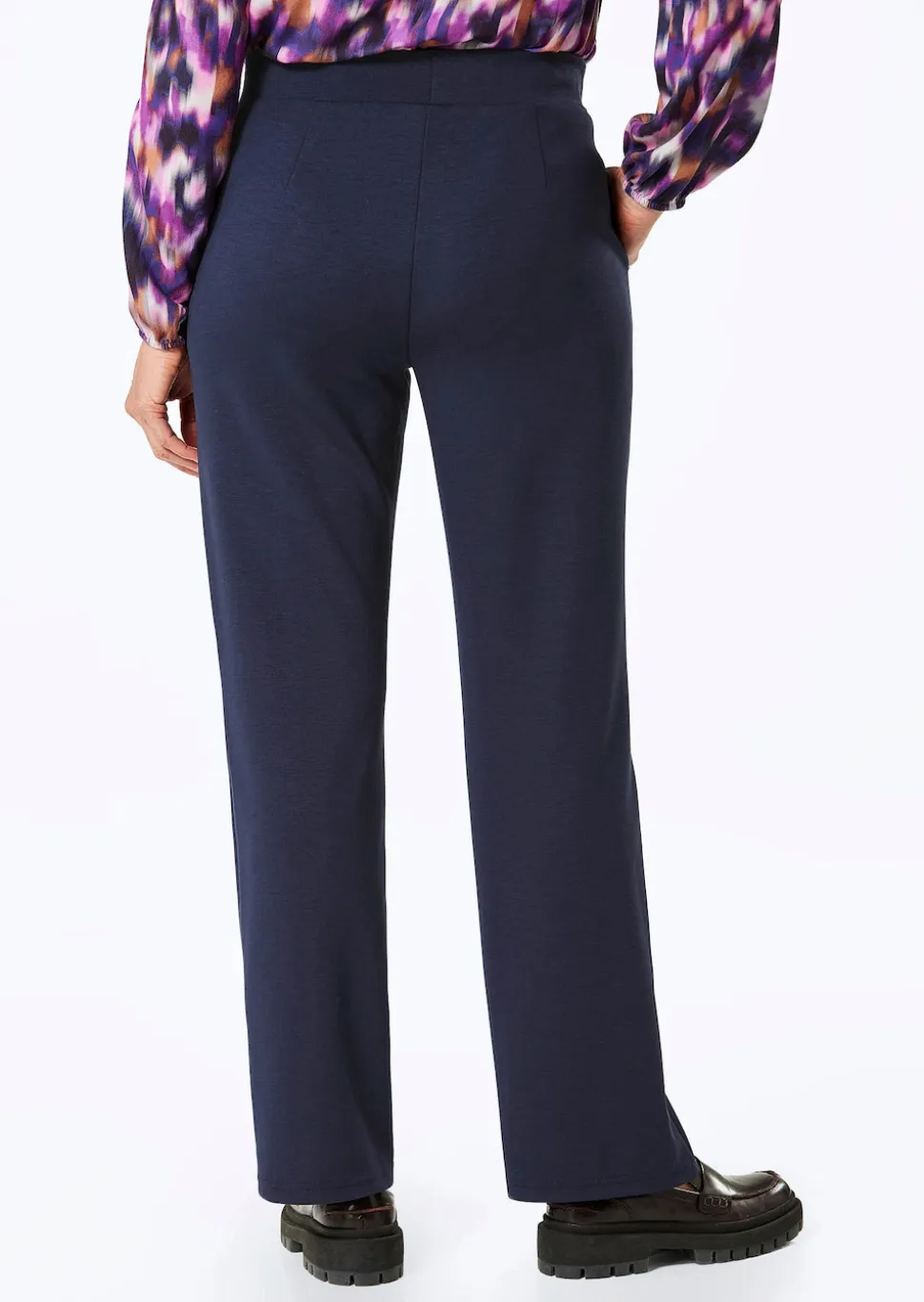 Pantalon à taille élastique avec pinces