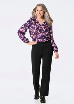 Pantalon à taille élastique avec pinces