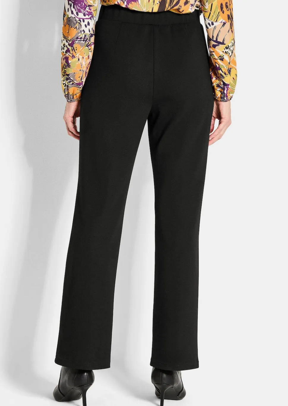 Pantalon à taille élastique avec pinces
