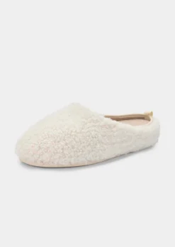 Pantoufles avec peluche et semelle en caoutchouc