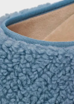 Pantoufles avec peluche et semelle en caoutchouc