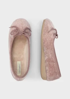 Pantoufles ballerines avec nœud