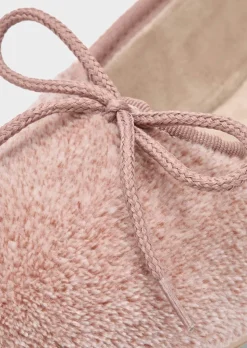 Pantoufles ballerines avec nœud
