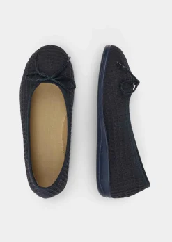 Pantoufles ballerines en coton