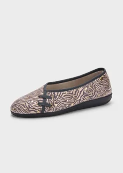 Pantoufles ballerines à motif animal