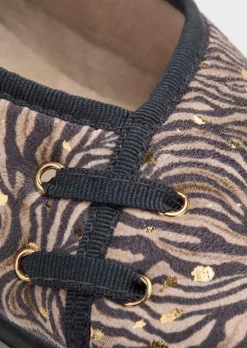 Pantoufles ballerines à motif animal
