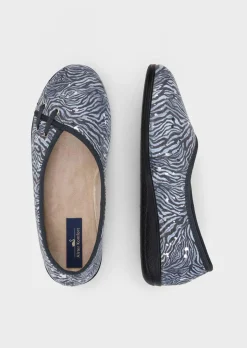 Pantoufles ballerines à motif animal