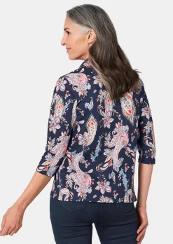 Polo imprimée en tissu piqué
