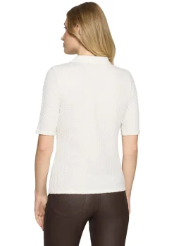 Polo structuré avec col en tricot