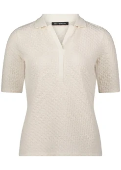 Polo structuré avec col en tricot