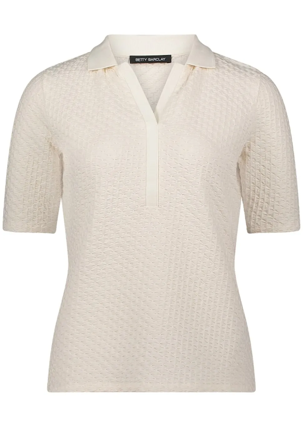 Polo structuré avec col en tricot
