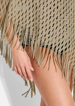 Poncho aspect crocheté