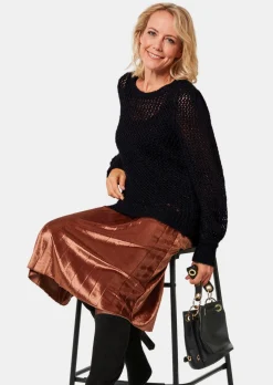 Pull aspect filet avec paillettes