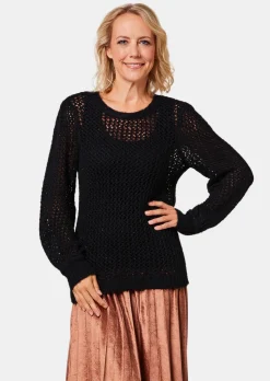 Pull aspect filet avec paillettes