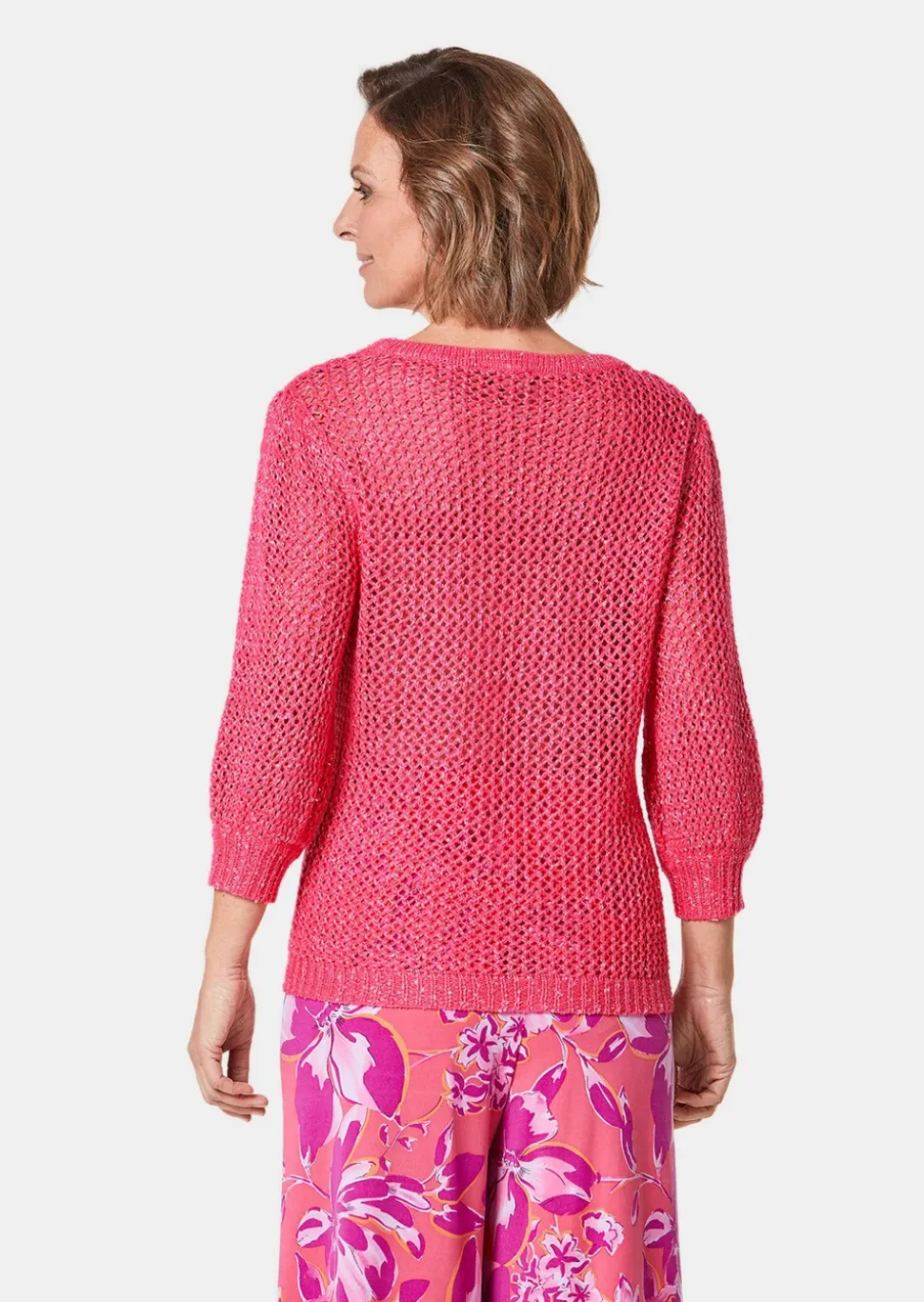 Pull aspect filet avec paillettes