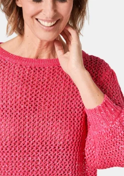 Pull aspect filet avec paillettes