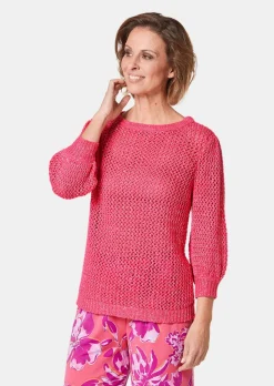 Pull aspect filet avec paillettes