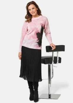 Pull avec imprimé et paillettes