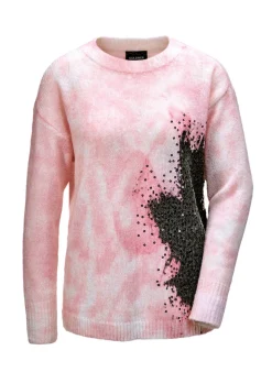 Pull avec imprimé et paillettes