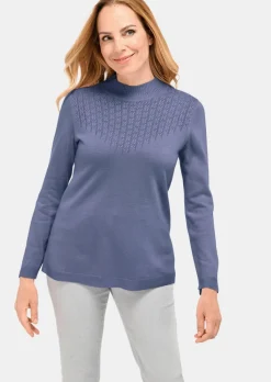 Pull à col droit