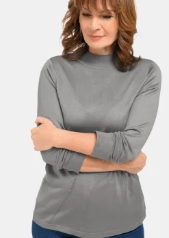 Pull à col droit