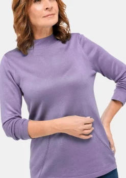 Pull à col droit