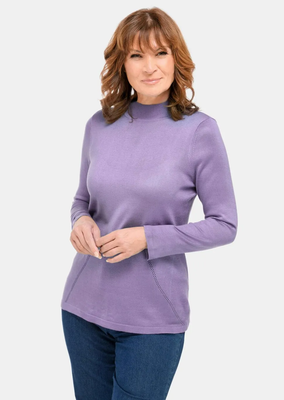 Pull à col droit