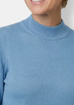 Pull à col droit