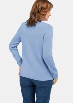 Pull à col droit
