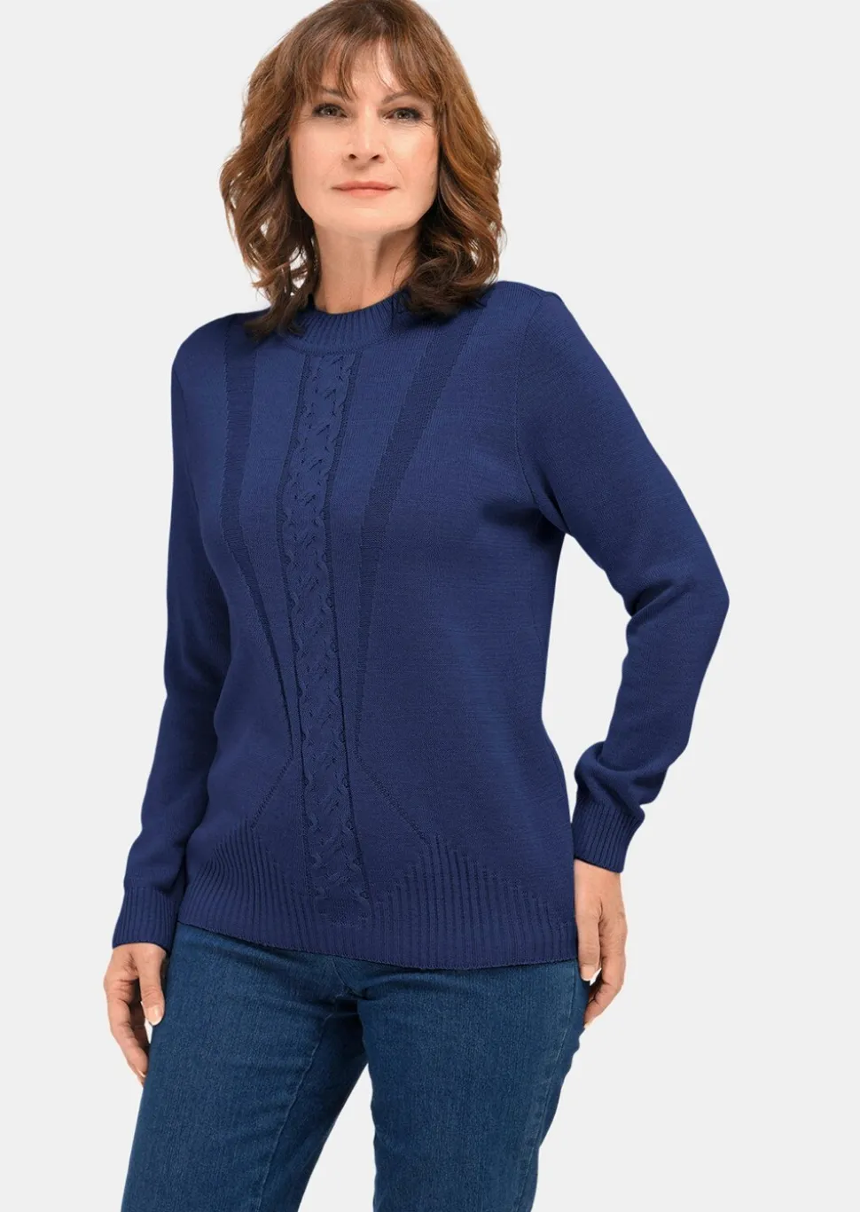 Pull à col droit