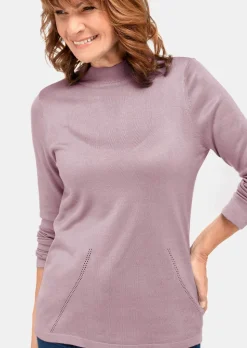 Pull à col droit