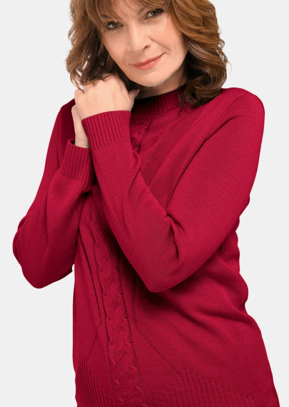 Pull à col droit