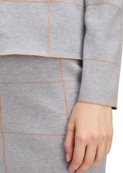 Pull à col roulé avec motif à carreaux