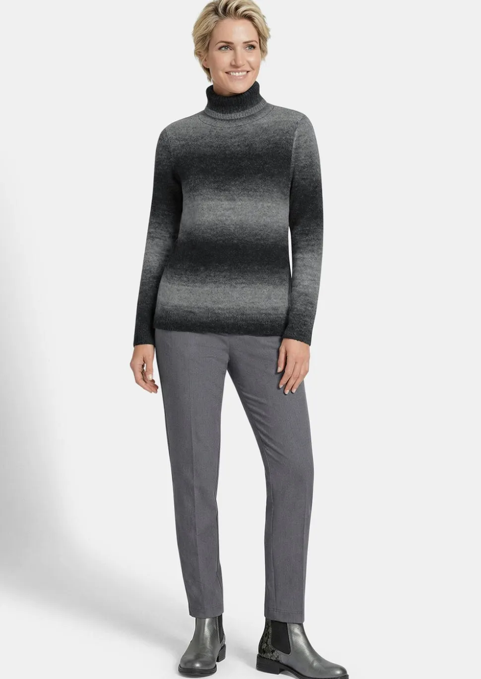Pull à col roulé avec teneur en laine vierge