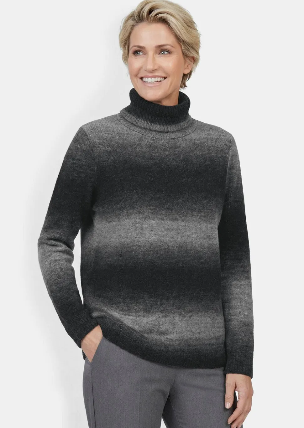 Pull à col roulé avec teneur en laine vierge