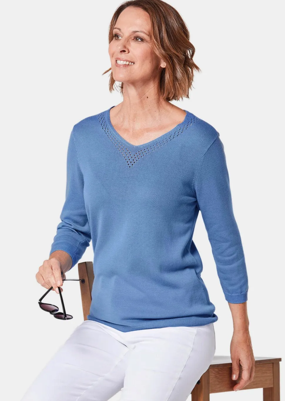 Pull encolure en V