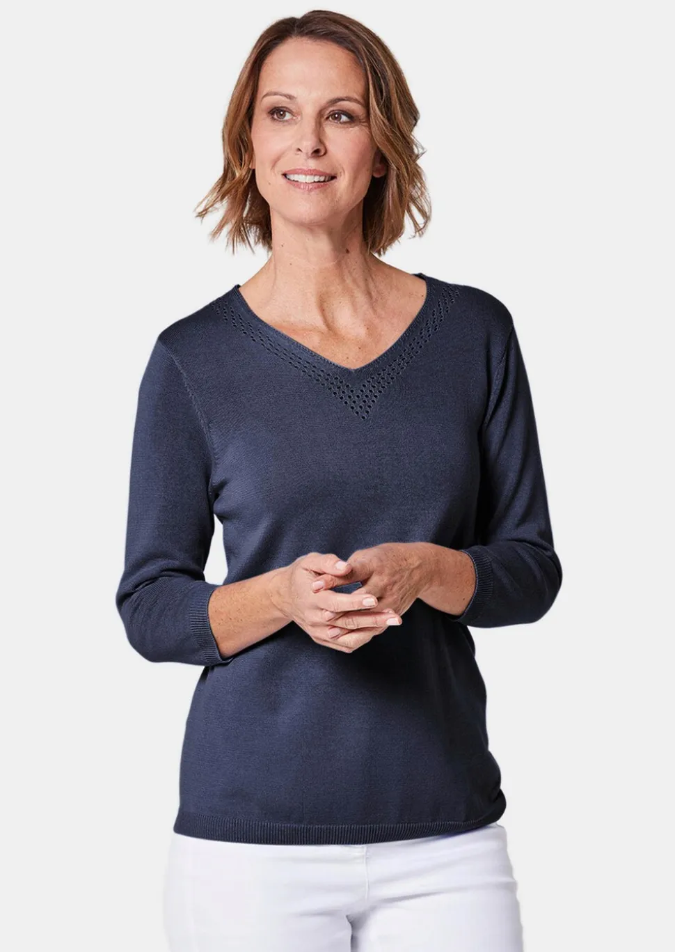 Pull encolure en V
