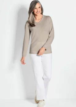 Pull à encolure en V en cachemire