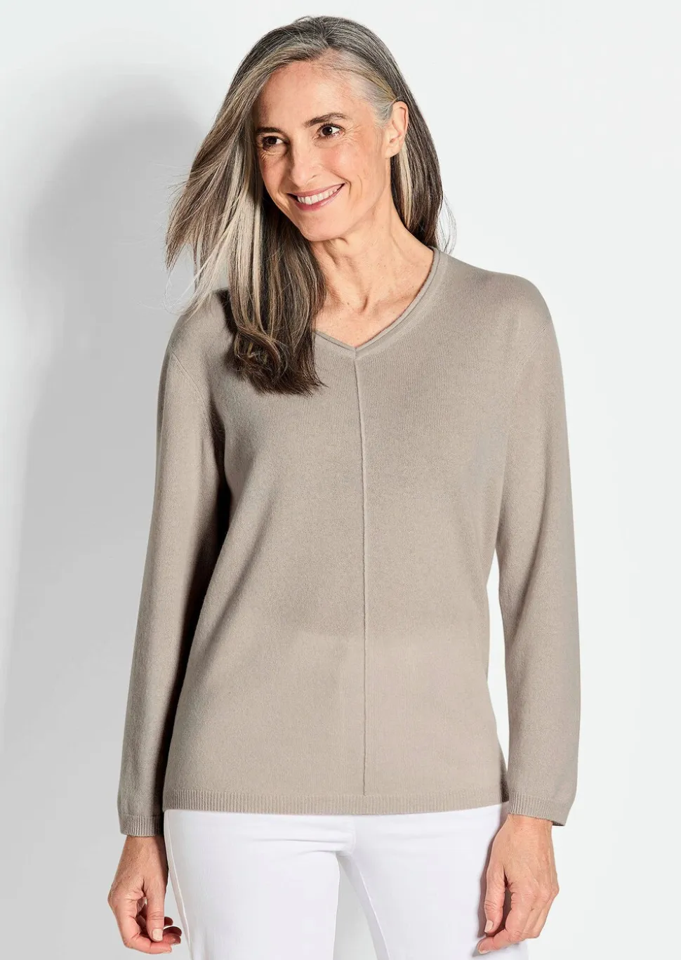 Pull à encolure en V en cachemire