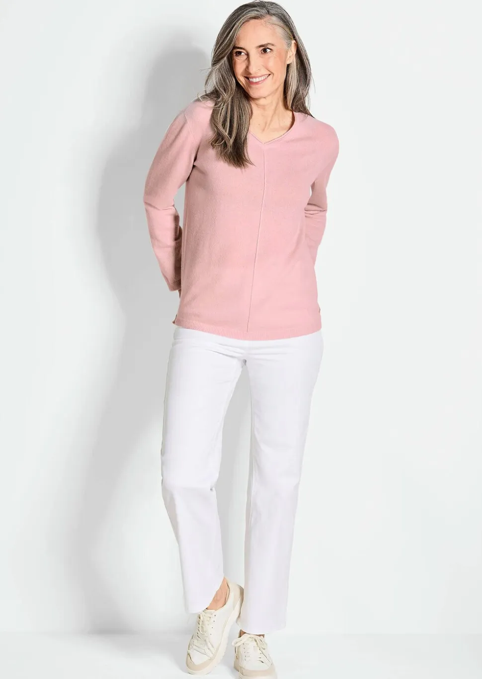 Pull à encolure en V en cachemire